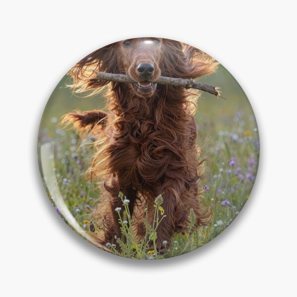 Item preview, Irish Setter Running in a Wildflower Field designed and sold by Maria Dryfhout.