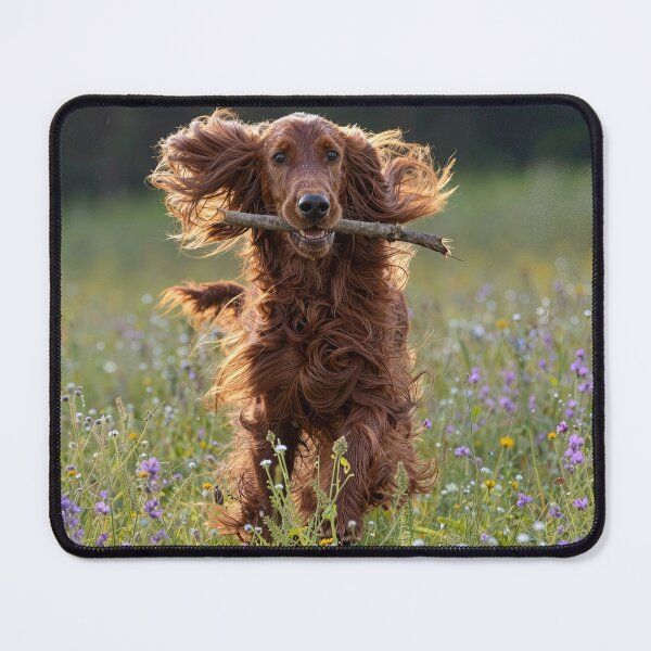 Item preview, Irish Setter Running in a Wildflower Field designed and sold by Maria Dryfhout.