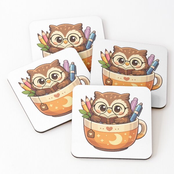Item preview, Cute Aesthetic LoFi Owl Teacher Reading Book Sticker⁠ designed and sold by MIROUZ2000.