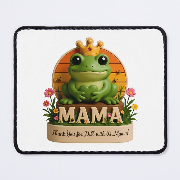 Item preview, Funny Frog Mama Crown Design – Thank You for Dill with Us Mama, Cute Frog Queen Mom Gift, Frog Lover Mother's Day Shirt, Funny Mom Mug designed and sold by Basma Designs | Funny Shirts, Stickers & Mugs.