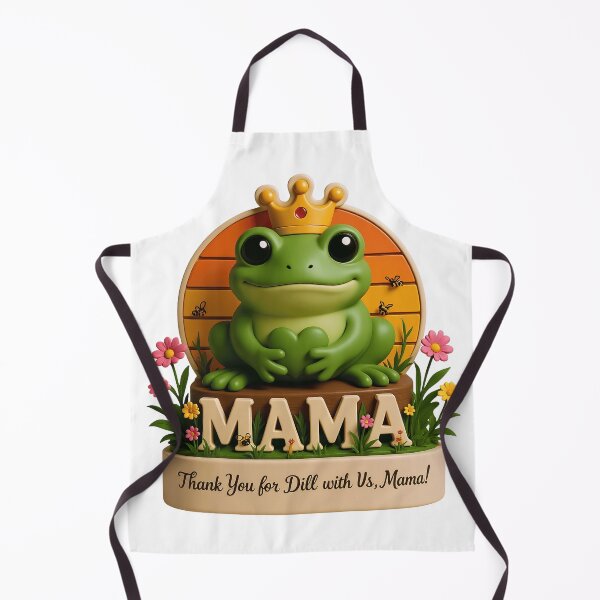 Item preview, Funny Frog Mama Crown Design – Thank You for Dill with Us Mama, Cute Frog Queen Mom Gift, Frog Lover Mother's Day Shirt, Funny Mom Mug designed and sold by Basma Designs | Retro, Kawaii Shirts & Stickers.