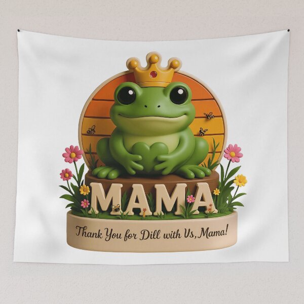 Item preview, Funny Frog Mama Crown Design – Thank You for Dill with Us Mama, Cute Frog Queen Mom Gift, Frog Lover Mother's Day Shirt, Funny Mom Mug designed and sold by Basma Designs | Funny Shirts, Stickers & Mugs.