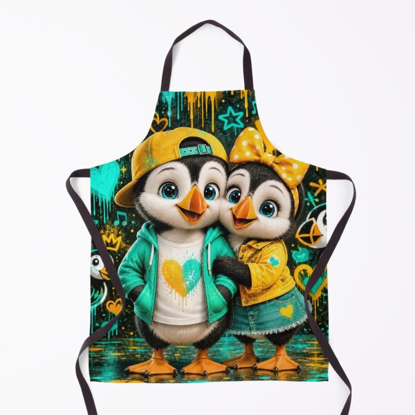 Item preview, Cute Penguin Love Street Art designed and sold by Rohan132.