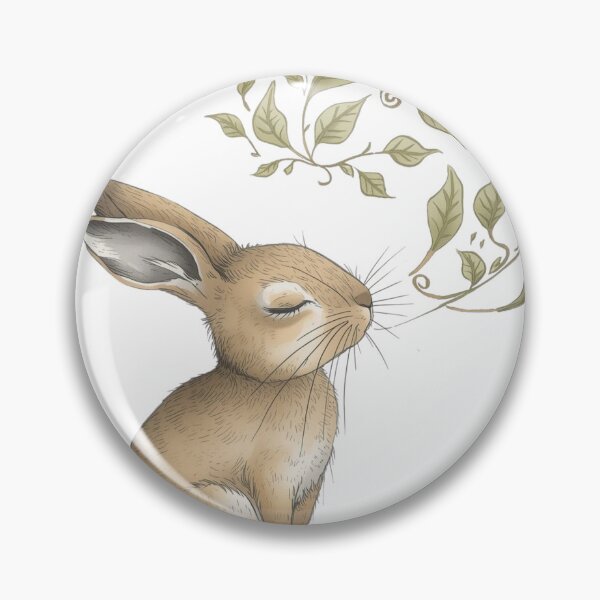 Item preview, Mindful Bunny Illustration – Calm Pastel Rabbit Nursery Wall Art designed and sold by Art70shop.