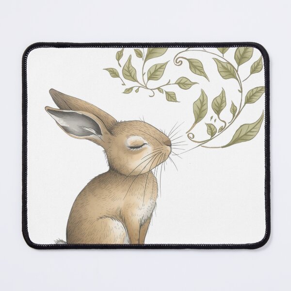 Item preview, Mindful Bunny Illustration – Calm Pastel Rabbit Nursery Wall Art designed and sold by Art70shop.