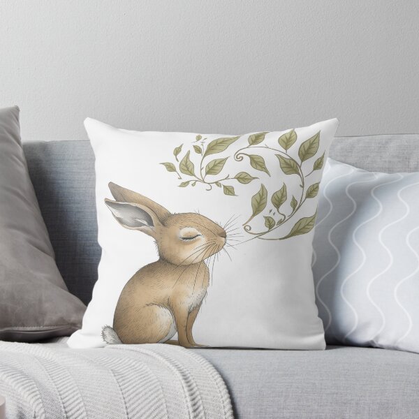 Item preview, Mindful Bunny Illustration – Calm Pastel Rabbit Nursery Wall Art designed and sold by Art70shop.