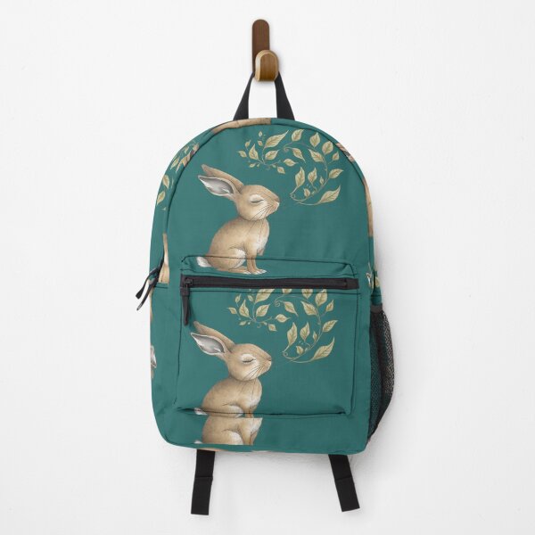Item preview, Mindful Bunny Illustration – Calm Pastel Rabbit Nursery Wall Art designed and sold by Art70shop.