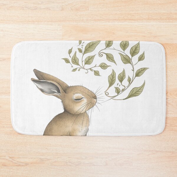 Item preview, Mindful Bunny Illustration – Calm Pastel Rabbit Nursery Wall Art designed and sold by Art70shop.