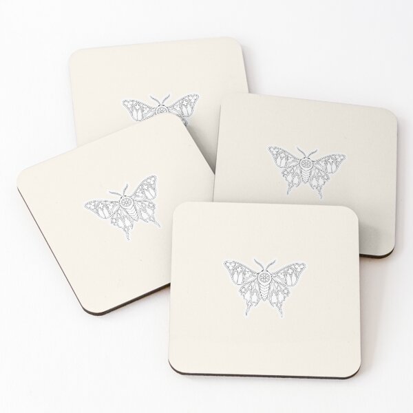 Item preview, Cathedral Moth Colour-In Line Art designed and sold by MizerMoths.
