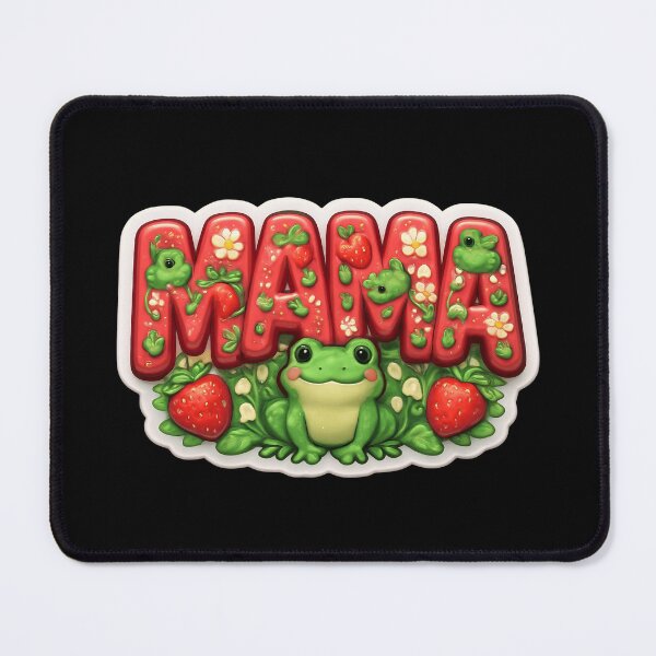 Item preview, Cute Frog Mama Sticker – Strawberry Frog Mom Sticker, Kawaii Frog Mother's Day Gift, Cute Frog Lover Laptop Sticker designed and sold by Basma Designs | Funny Shirts, Stickers & Mugs.