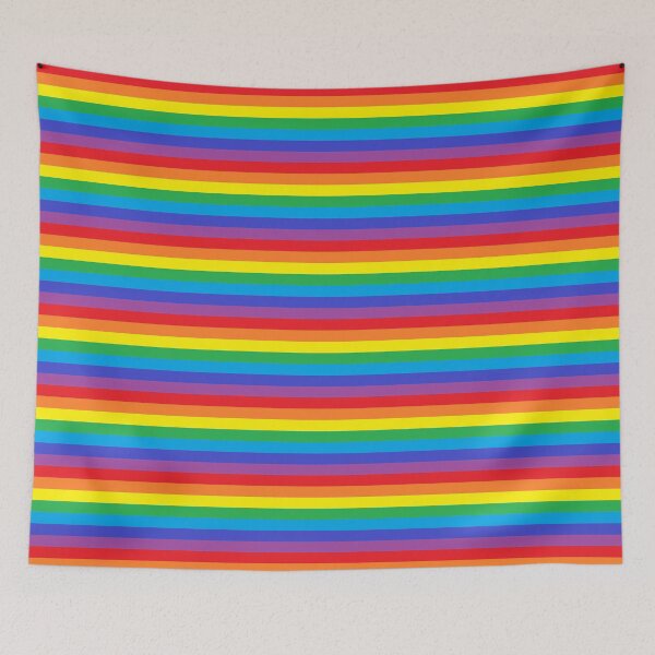 Item preview, a vertical flag with seven horizontal stripes of equal thickness designed and sold by buynowandtoday.