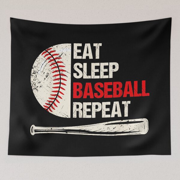 Item preview, Eat Sleep Baseball Repeat Baseball Player Fan Sport Life designed and sold by LysiTHWIP.