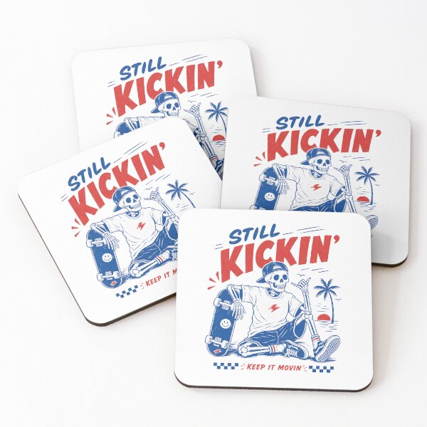 Item preview, Still Kickin Skeleton Skateboard Design designed and sold by olosra.