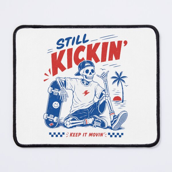 Item preview, Still Kickin Skeleton Skateboard Design designed and sold by olosra.