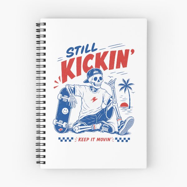 Item preview, Still Kickin Skeleton Skateboard Design designed and sold by olosra.