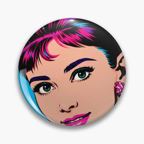 Item preview, Audrey Hepburn Pop Art Portrait with Breakfast at Tiffany’s & Roman Romance Vibes designed and sold by Analog Aura .