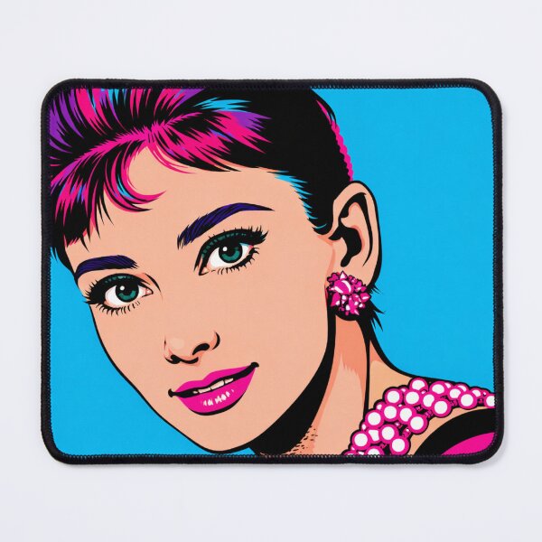 Item preview, Audrey Hepburn Pop Art Portrait with Breakfast at Tiffany’s & Roman Romance Vibes designed and sold by Analog Aura .