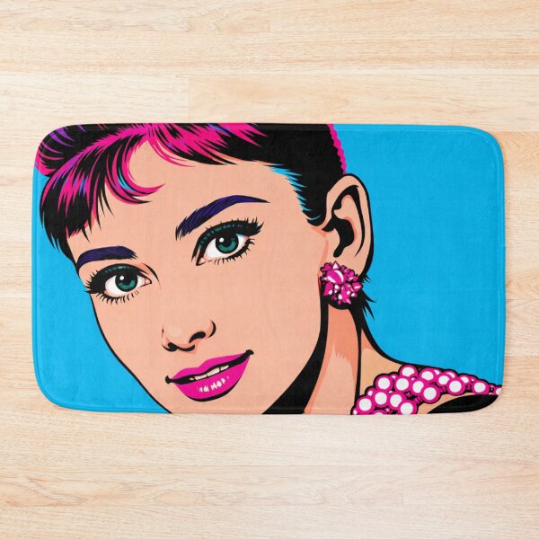 Item preview, Audrey Hepburn Pop Art Portrait with Breakfast at Tiffany’s & Roman Romance Vibes designed and sold by Analog Aura .