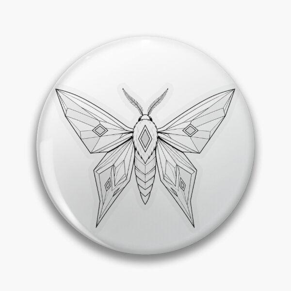 Item preview, Geometric Crystal Moth Colour-In Line Art designed and sold by MizerMoths.