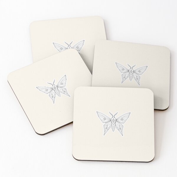 Item preview, Geometric Crystal Moth Colour-In Line Art designed and sold by MizerMoths.