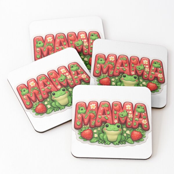 Item preview, Cute Frog Mama Strawberry Design – Funny Frog Mom Gift for Mother's Day, Kawaii Frog Mama Shirt, Frog Lover Mom Mug, Cute Animal Mother's Day Gift designed and sold by Basma Designs | Funny Shirts, Stickers & Mugs.