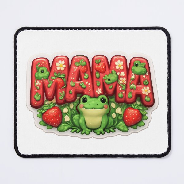 Item preview, Cute Frog Mama Strawberry Design – Funny Frog Mom Gift for Mother's Day, Kawaii Frog Mama Shirt, Frog Lover Mom Mug, Cute Animal Mother's Day Gift designed and sold by Basma Designs | Funny Shirts, Stickers & Mugs.