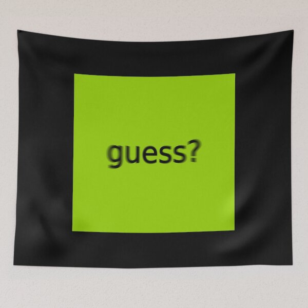 Item preview, Supreme Green Guess Question Mark Square designed and sold by Dancing Papaya.