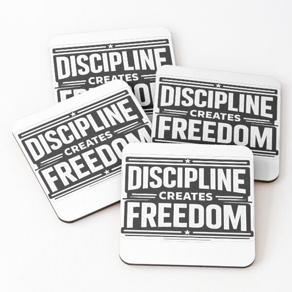 Item preview, Discipline Creates Freedom Motivational Design designed and sold by Omanut Studio — By Ashwin..
