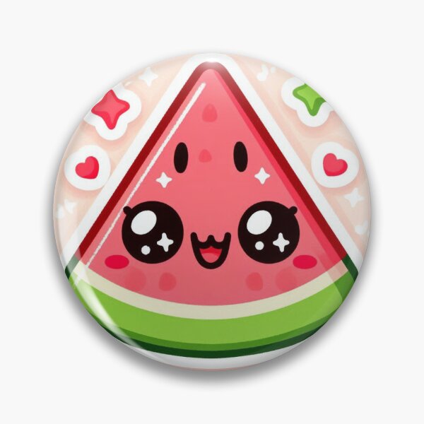 Item preview, Kawaii Watermelon Sticker | Chibi Watermelon Slice with Happy Face designed and sold by PastelPawsArt.
