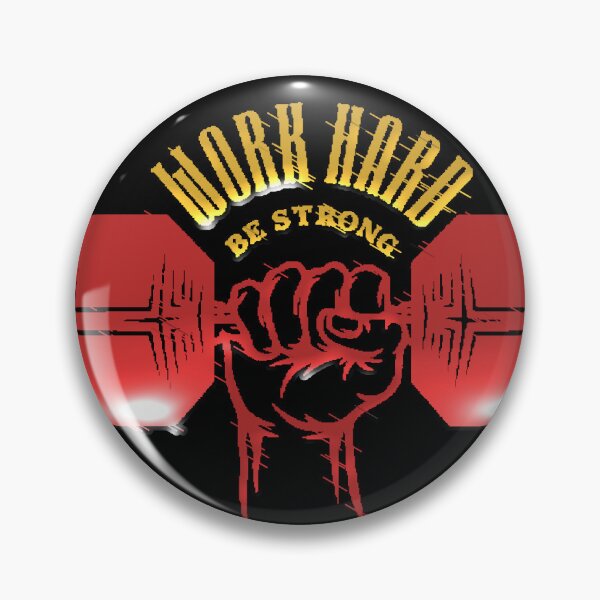 Item preview, Work Hard Be Strong Gym Motivational Dumbbell Shirt designed and sold by AstronautMerch.