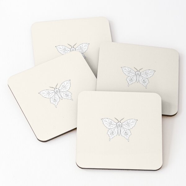 Item preview, Botanical Moth Colour-In Line Art designed and sold by MizerMoths.