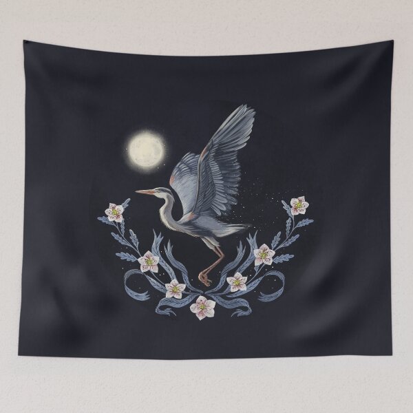 Item preview, Great Blue Moon Heron designed and sold by lauragraves.