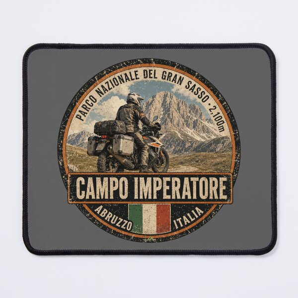 Item preview, Campo Imperatore Italy Abruzzo Motorcycle Sticker TShirt 04 designed and sold by OuterShellUK.