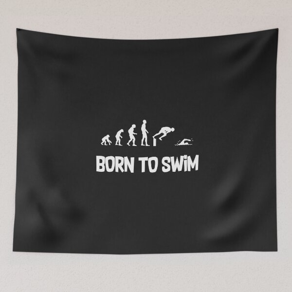 Item preview, Swim Born to swim designed and sold by Nessshirts.