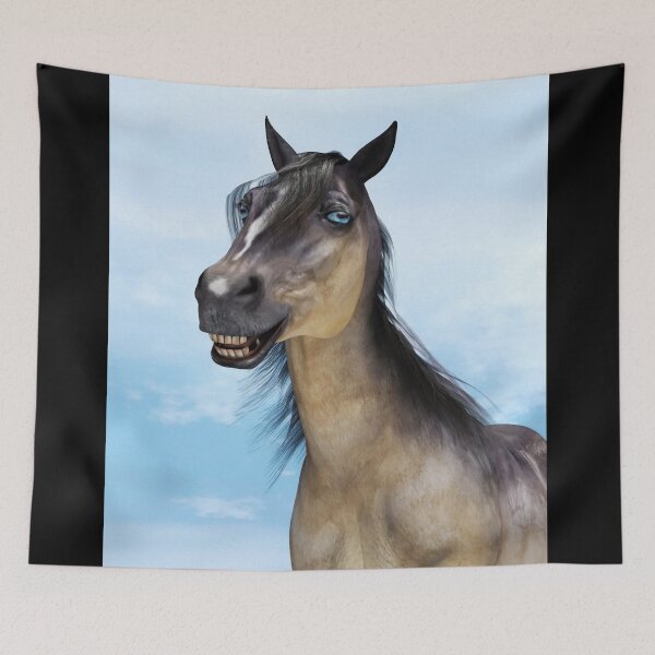 Item preview, Funny Horse Smile Portrait Art designed and sold by Vac1.