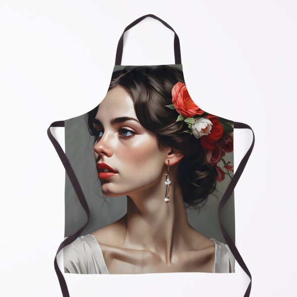 Item preview, Woman with flowers wall art print designed and sold by MK26Designs.