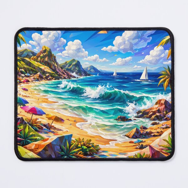 Item preview, Tropical Geometric Beach Scene designed and sold by cuprum.