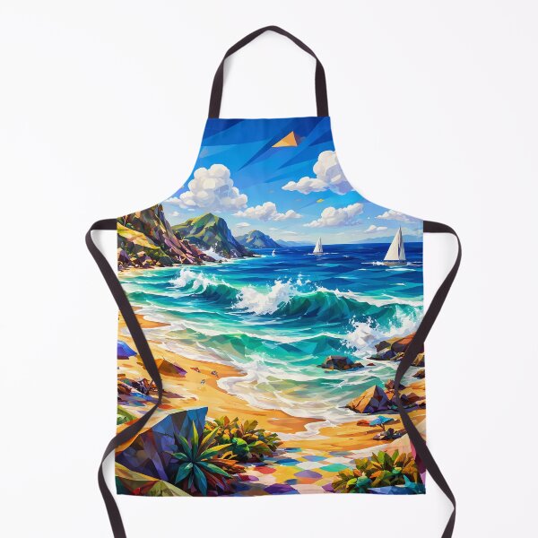 Item preview, Tropical Geometric Beach Scene designed and sold by cuprum.