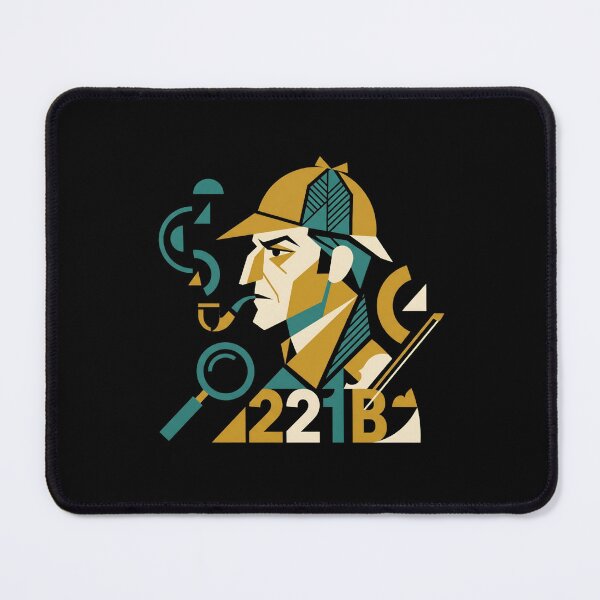 Item preview, 221B Baker Street Sherlock Holmes Cubist Geometric Portrait designed and sold by Fenay Designs.