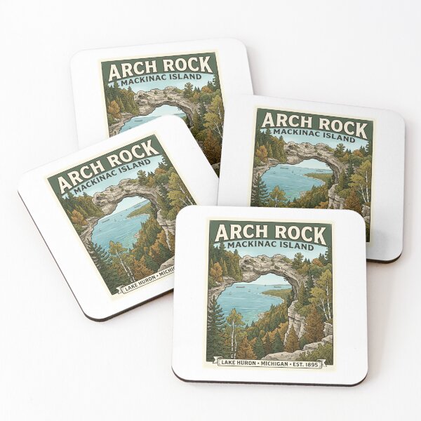 Item preview, Arch Rock Mackinac Island Lake Huron Michigan Est. 1895 Travel Destination designed and sold by JonesFlora2025.