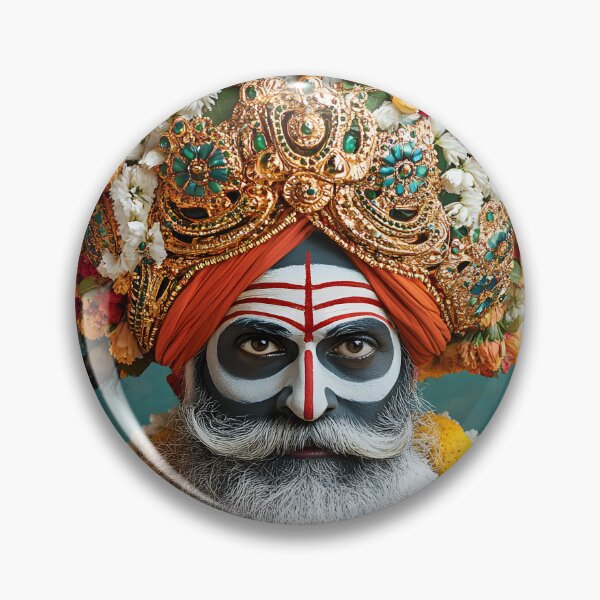 Item preview, Colorful Traditional Indian Ritual Performer Portrait designed and sold by Artessie.