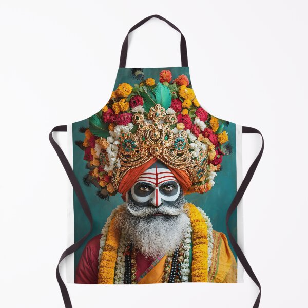 Item preview, Colorful Traditional Indian Ritual Performer Portrait designed and sold by Artessie.