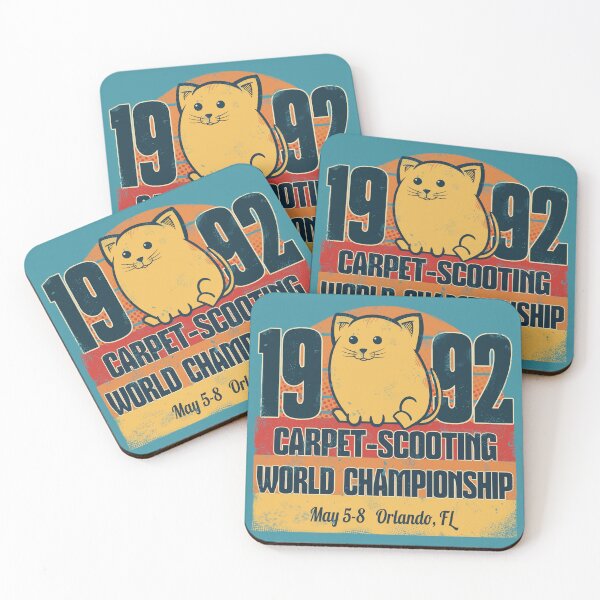 Item preview, Carpet Scooting World Championship - cat (distressed) designed and sold by WatershipBound.