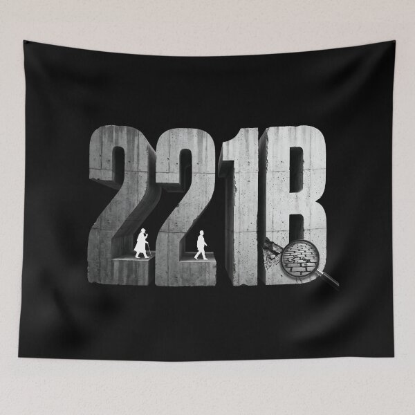 Item preview, 221B Baker Street Concrete 3D Sherlock Holmes Watson Graphic designed and sold by Fenay Designs.
