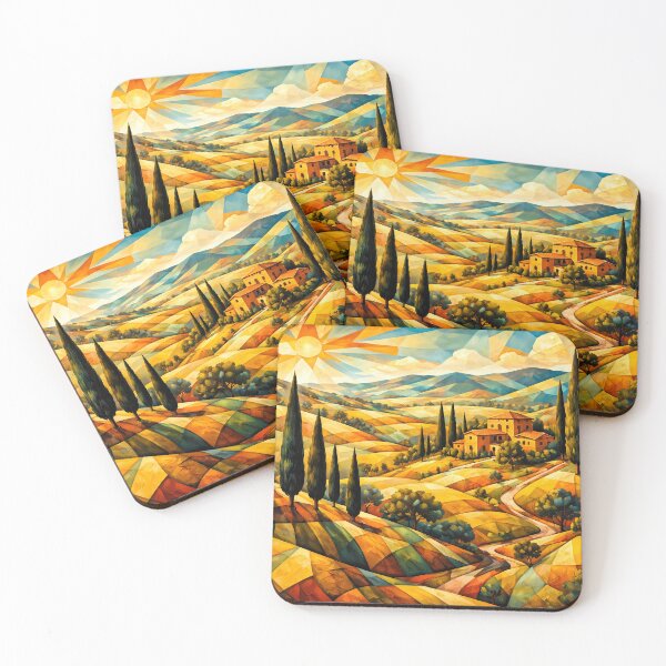 Item preview, Colorful Tuscan Landscape designed and sold by cuprum.