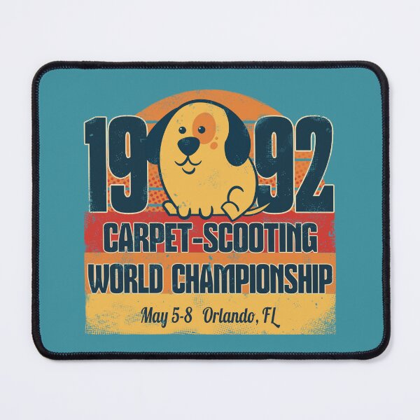 Item preview, Carpet Scooting World Championship - dog (distressed) designed and sold by WatershipBound.