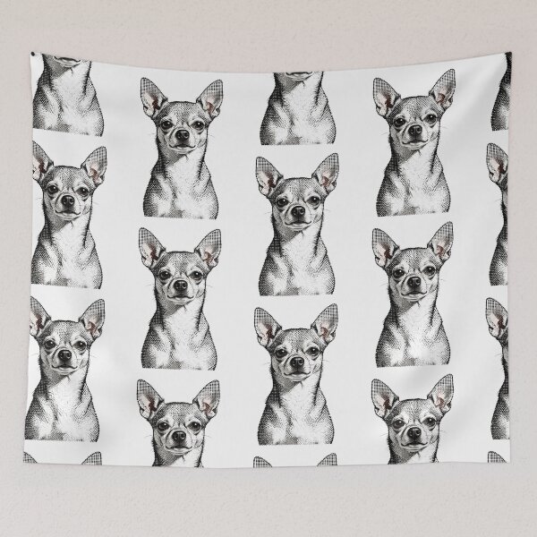 Item preview, Chihuahua dog in dots on white designed and sold by TerenceLacey.