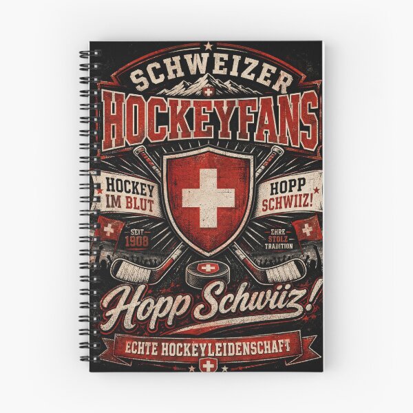 Item preview, Switzerland Hockey Fans Vintage Hopp Schwiiz Ice Hockey Supporter Design designed and sold by Jandedan.
