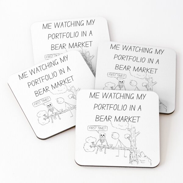 Item preview, Bear Market Portfolio Funny Skeleton Meme Art designed and sold by E20STUDIO.