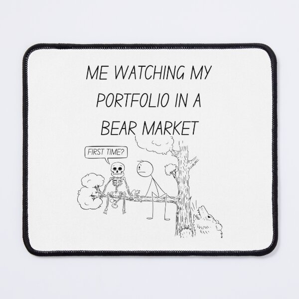 Item preview, Bear Market Portfolio Funny Skeleton Meme Art designed and sold by E20STUDIO.